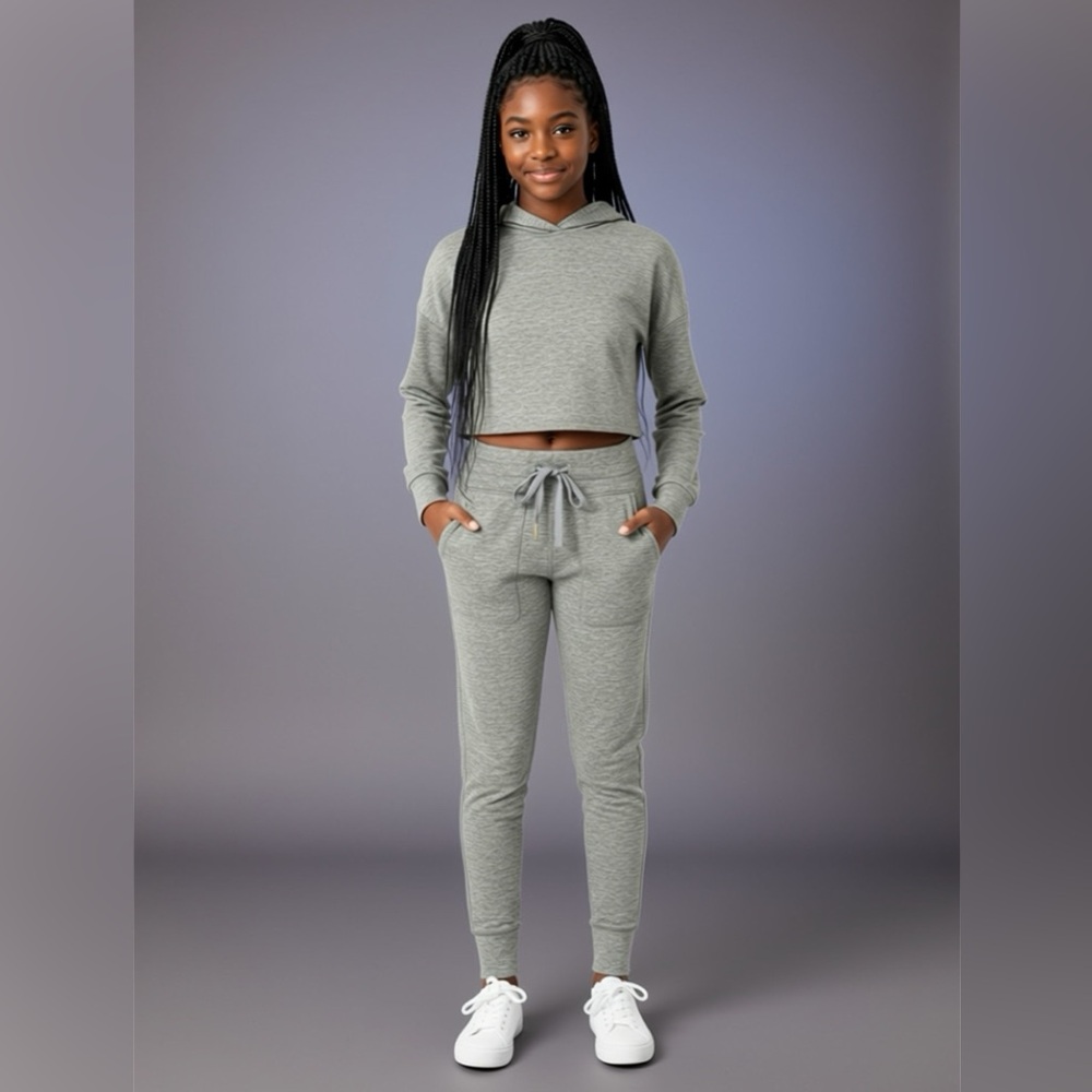 🎙️ Aerie CHILL PLAY MOVE Joggers~Woman’s XS~Light Heathered Gray~26” Inseam - Picture 6 of 6